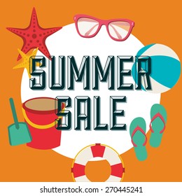 summer sale design, vector illustration eps10 graphic 