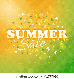 Summer Sale Design, Vector Web Banner