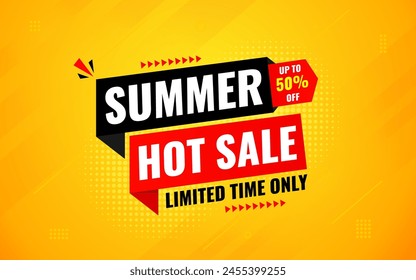 Venta de verano Anuncio de descuento. oferta de verano venta Plantilla de Vector de Anuncio. Venta de etiqueta y descuentos de fondo, Descuento Promoción de diseño de póster de marketing para Web y Social. Ilustración vectorial.