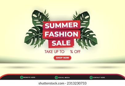 summer sale discount banner for social media post with copy space for product sale with abstract gradient yellow background design