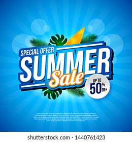 Summer Sale Discount With Element Tropical in the Beach