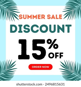 Summer Sale discount illustration with eps format file.