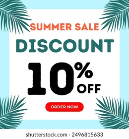 Summer Sale discount illustration with eps format file.