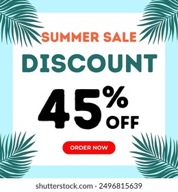 Summer Sale discount illustration with eps format file.