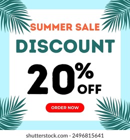 Summer Sale discount illustration with eps format file.