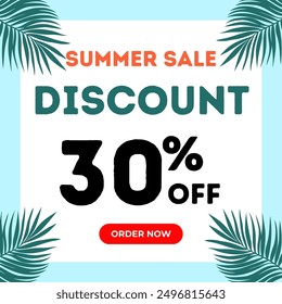 Summer Sale discount illustration with eps format file.