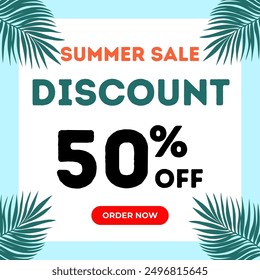 Summer Sale discount illustration with eps format file.