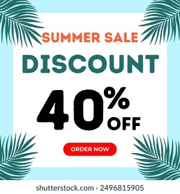 Summer Sale discount illustration with eps format file.