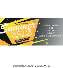 summer sale discount promotion sale, Template for products advertising, web banners, leaflets, certificates and postcards. Vector  banner, Special offer limited time