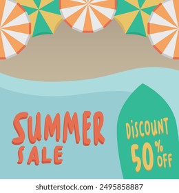 Summer Sale, Discount square background perfect for your design need. Usable to boost your product promotion sales