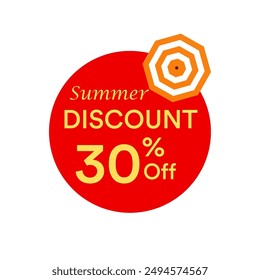 Summer sale discount tag sign with eps format file.