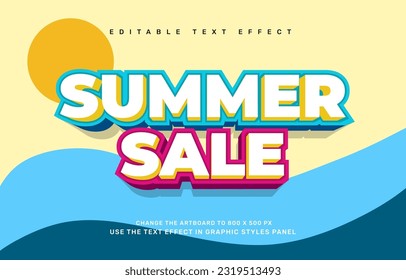 summer sale editable text effect template