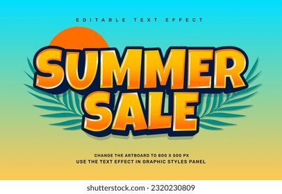 summer sale editable text effect template