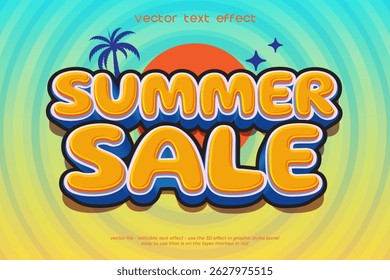 Summer sale editable text effect template