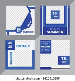 summer sale fashion travel social banner template design vector eps 10 file post design story design social media