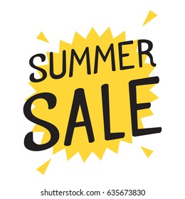 Summer sale. Flat vector illustration on white background.