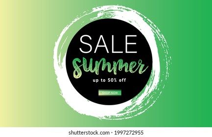 Venta de verano. Borde de fondo. Vector.