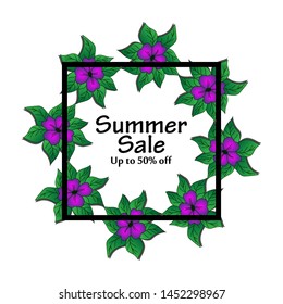 summer sale hand drawn vector image