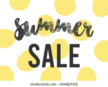 Summer sale. Horizontal colorful banner for invitation, flyer, poster or web. Vector illustration, flat design