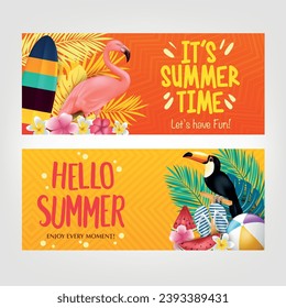 Summer sale hot offer advertising vector design