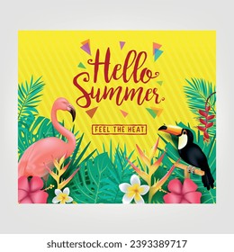 Summer sale hot offer advertising vector design