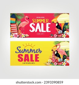 Venta de verano oferta caliente de publicidad de diseño vectorial