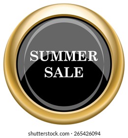 Summer sale icon. Internet button on white  background. EPS10 Vector. 