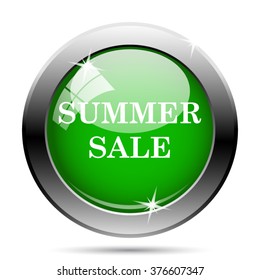 Summer sale icon. Internet button on white background. EPS10 vector.