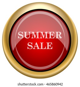 Summer sale icon. Internet button on white background. EPS10 vector.