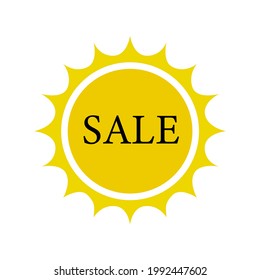 Summer sale icon on a white background, vector illustration