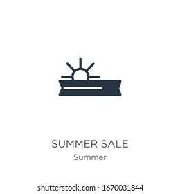 Summer sale icon vector. Trendy flat summer sale icon from summer collection isolated on white background. Vector illustration can be used for web and mobile graphic design, logo, eps10