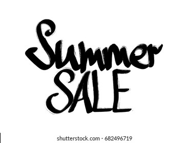 Summer Sale, isolated lettering, words design template, vector illustration