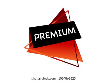 Summer sale isolated vector banner red black gradient color on white background. Special discount label modern icon offer ribbon illustration. Sticker price off tag