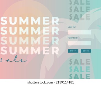 Summer sale landing page. trendy