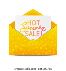 Summer sale message in envelope