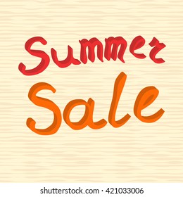 Summer sale message in vintage style
