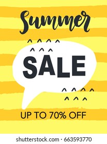 Summer Sale mobile banner template for online shopping. Vector Illustration