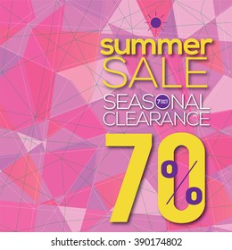 Summer Sale Modern Background Vector Illustration