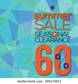 Summer Sale Modern Background Vector Illustration