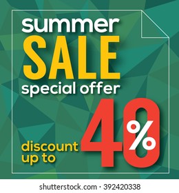 Summer Sale Modern Background Vector Illustration