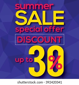 Summer Sale Modern Background Vector Illustration
