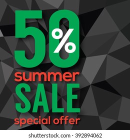 Summer Sale Modern Background Vector Illustration