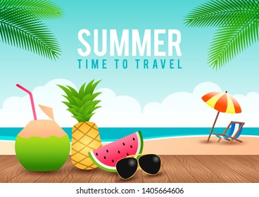 Summer sale offer banner decorative element with its symbol,modern and fashionable design,vector illustration