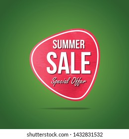Summer Sale Offers Tag Design template