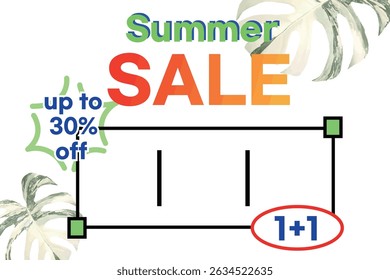 Summer Sale Podium, Tropical Leaves, Poster Design, Trendy Compartment with White Background, EPS Vector Illustration.
Simple illustrations showing summer sale promotions, inviting seasonal discounts.