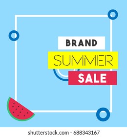 Summer sale poster design.