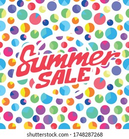 summer sale poster design banner colors circles  