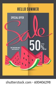 summer sale poster vector