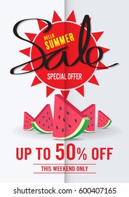 summer sale poster vector