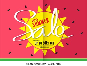 summer sale poster vector